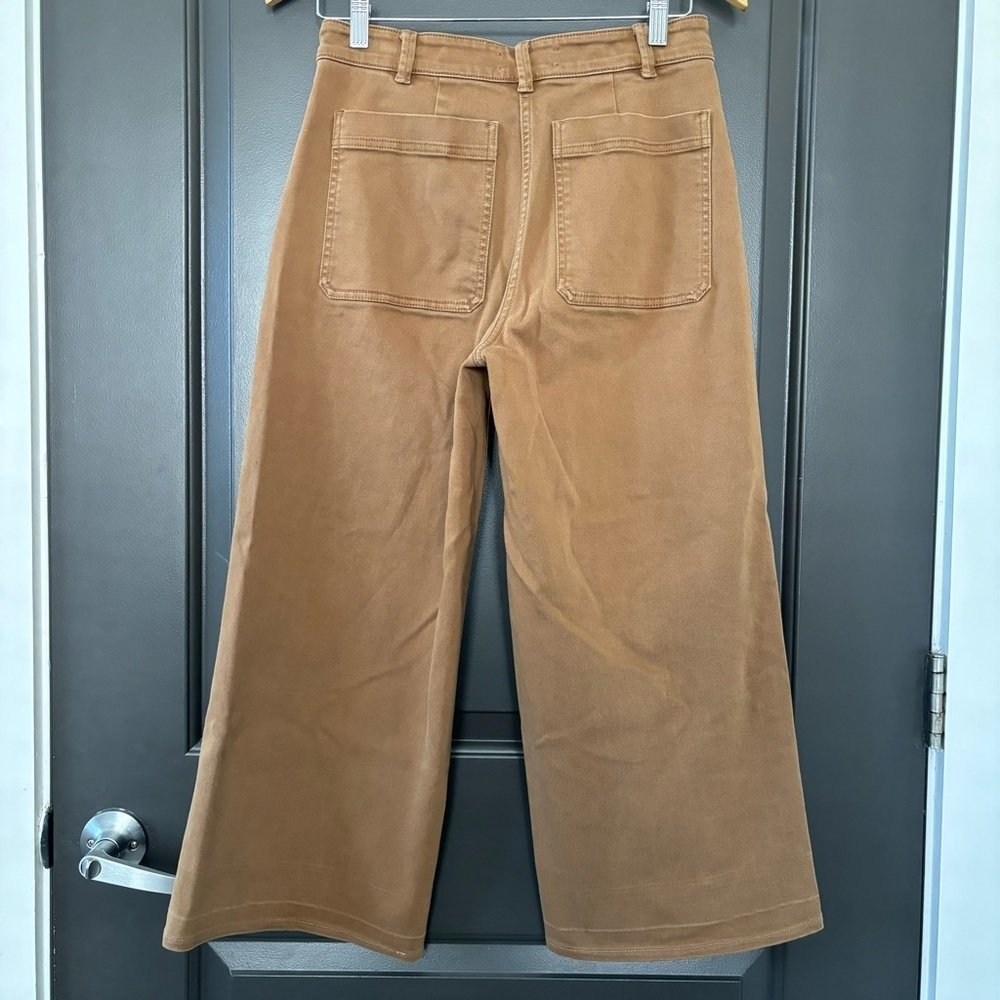 Everlane Straight-Leg Crop Barrel Jean Light Brown Mustard Carpenter Size 6 - Picture 3 of 6